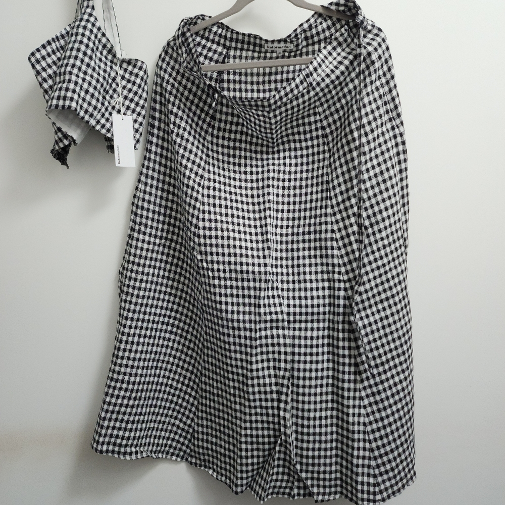 NWT Reformation Linen 2-piece set size 12